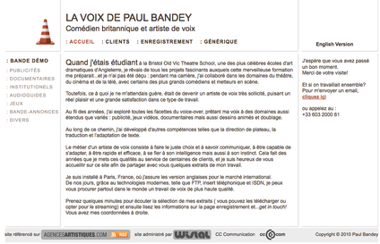 Site de la Voix de Paul Bandey